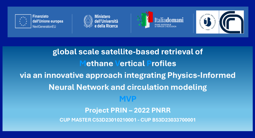 global scale satellite-based retrieval of Methane Vertical Profiles via an innovative approach integrating Physics-Informe Neural Network and circulation modeling - MVP