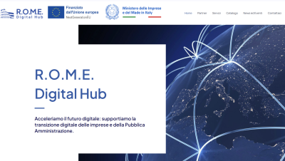 Immagine Home page del sito ROME Digital Hub